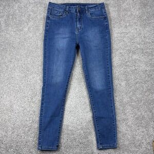 Funky Soul Womens Skinny Jeans Medium Wash Blue Stretch Denim Size 29